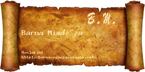 Barna Mimóza névjegykártya
